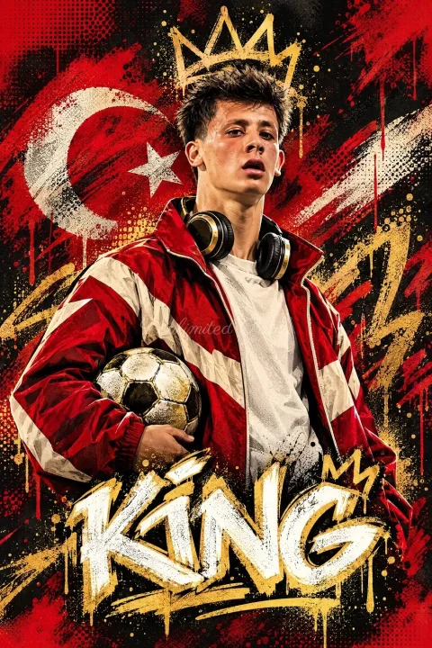 Arda Güler King Grafiti Şeffaf Telefon Kılıfı