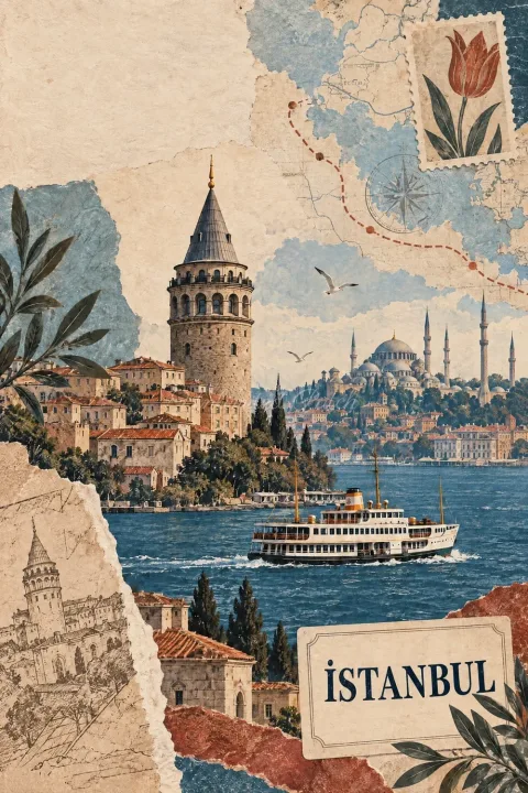 İstanbul Kartpostal Şeffaf Telefon Kılıfı