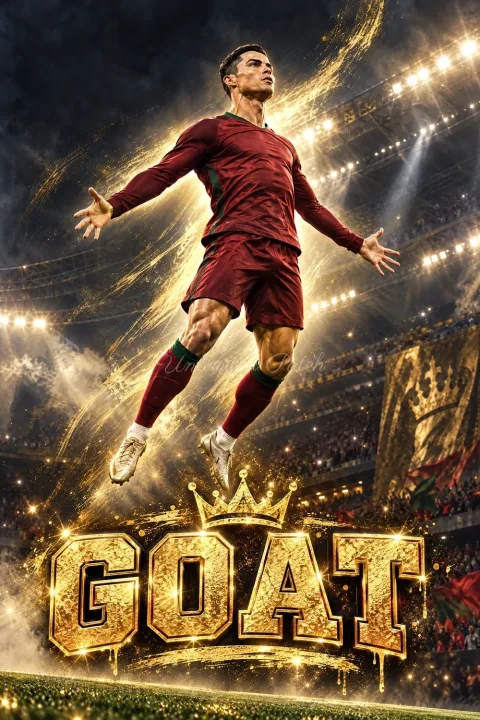 Ronaldo GOAT Uçuş Şeffaf Telefon Kılıfı