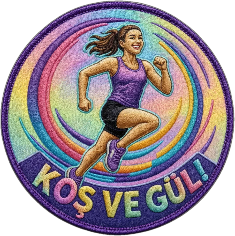 Koşan Kadın Temalı 3D Kabartmalı TPU Peç | UV Baskılı Taktik Arma