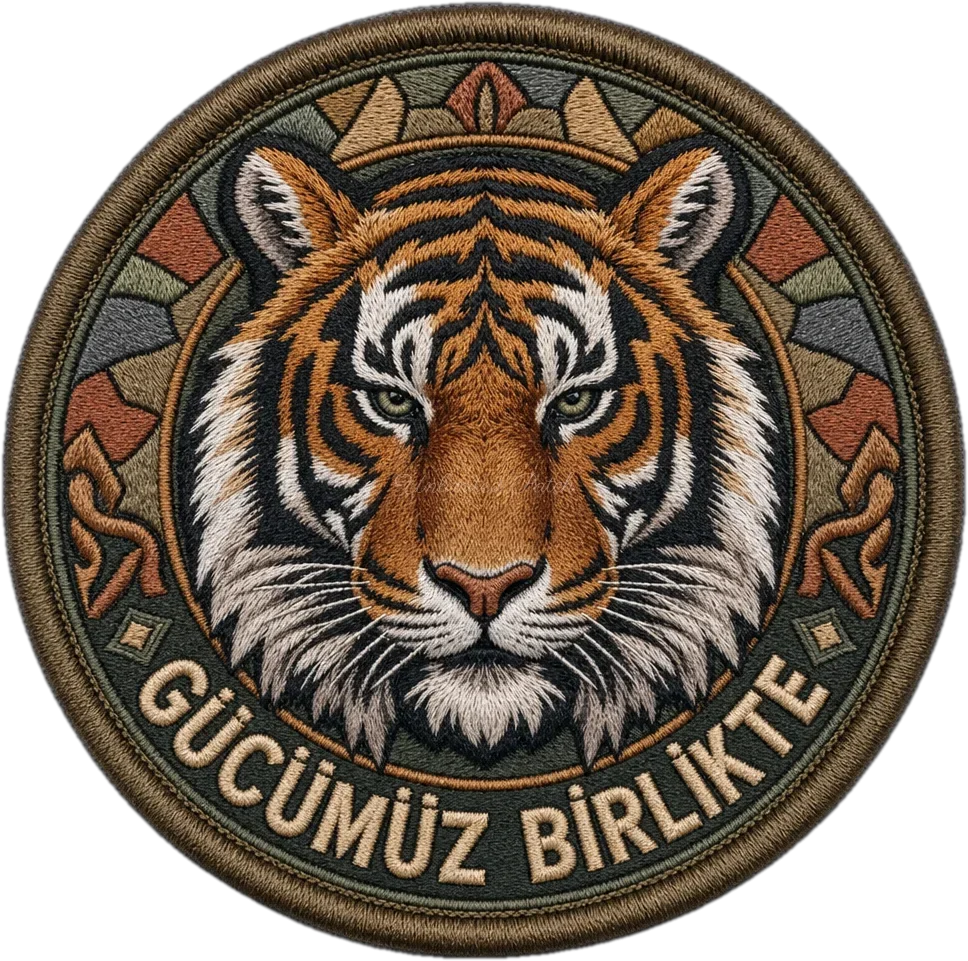 Kaplan Temalı 3D Kabartmalı TPU Peç | UV Baskılı Taktik Arma