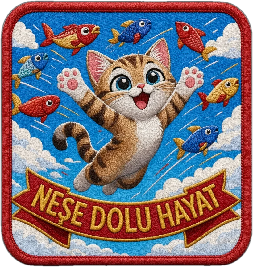 Renkli Balık Temalı 3D Kabartmalı TPU Peç | UV Baskılı Arma
