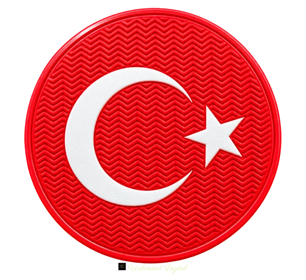 Türk Bayrağı Cırtlı Patch | 3D TPU Arma