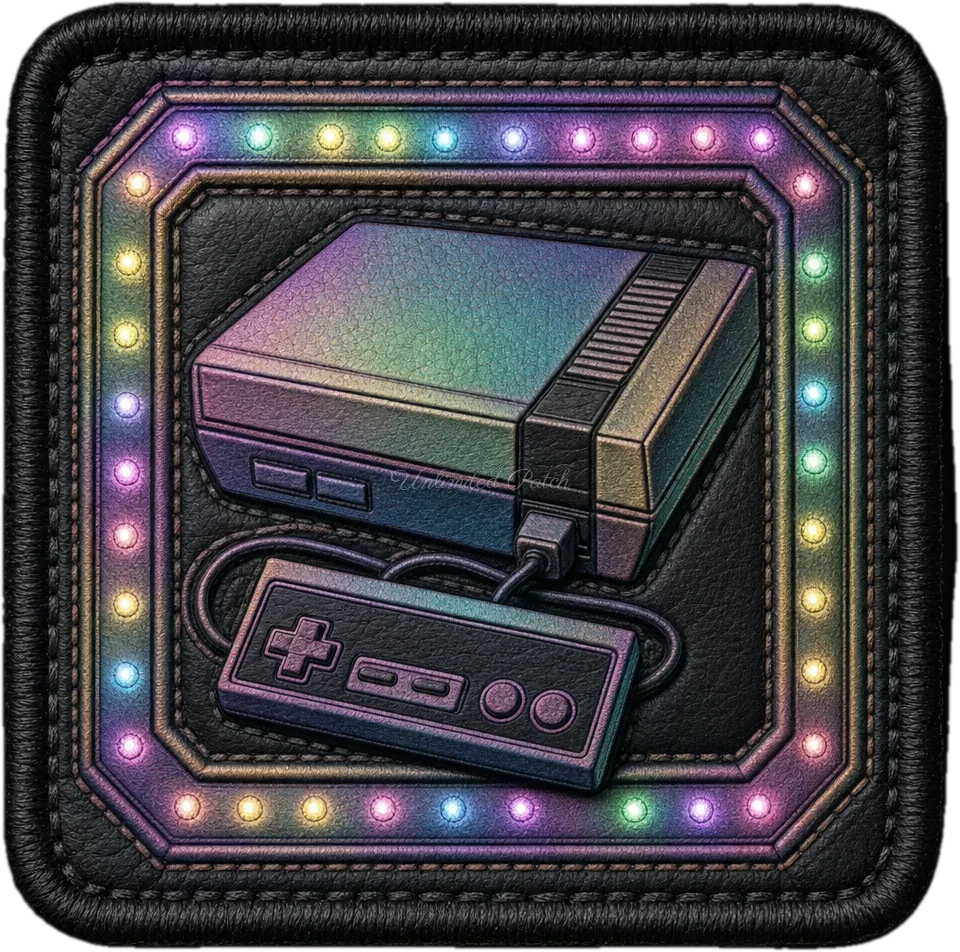 Vintage Konsol Temalı 3D Kabartmalı TPU Peç | UV Baskılı Arma