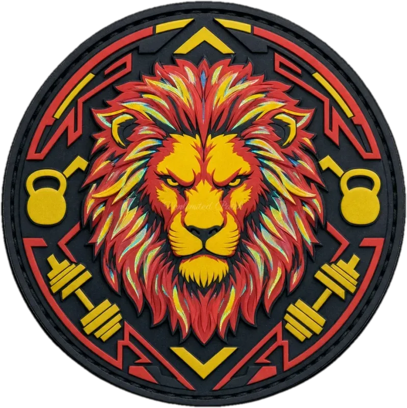 Lion Themed 3D Embossed TPU Patch | UV Printed Tactical Badge