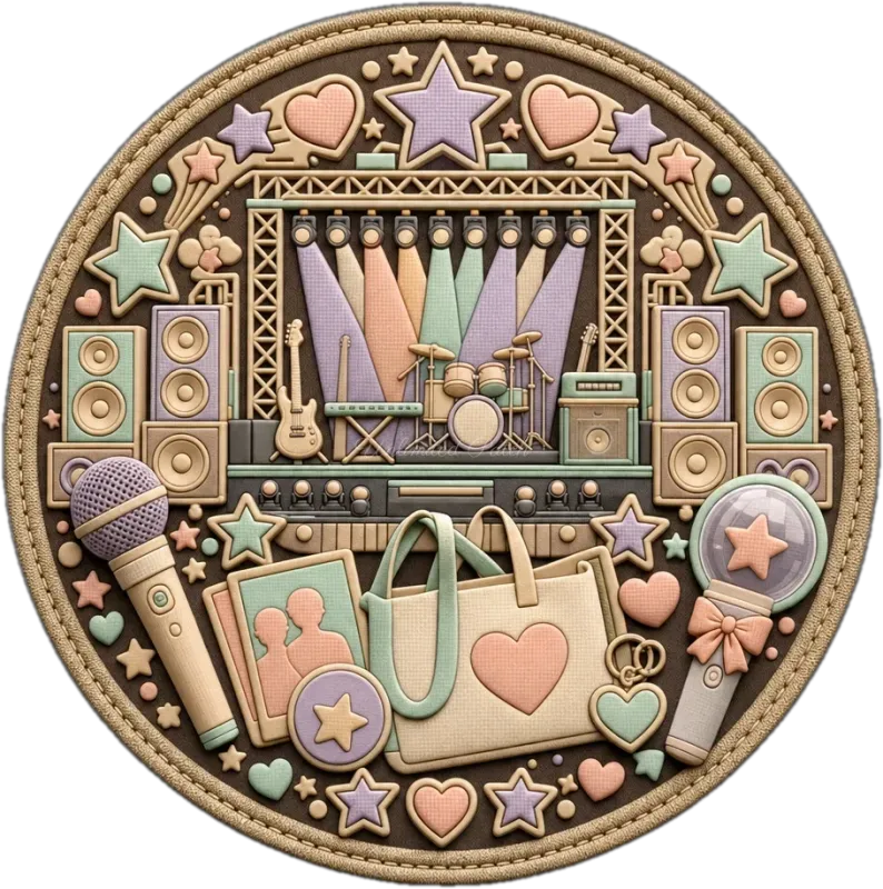 K-Pop Themed 3D Embossed TPU Patch | UV Printed Fun Badge