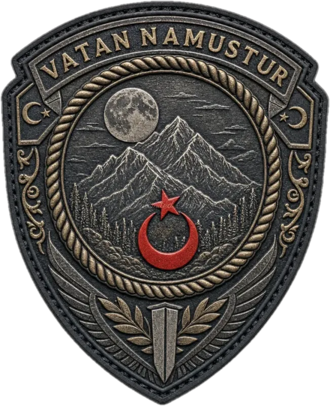 Mountain and Moon Star Themed 3D Embossed TPU Patch | UV Printed Badge