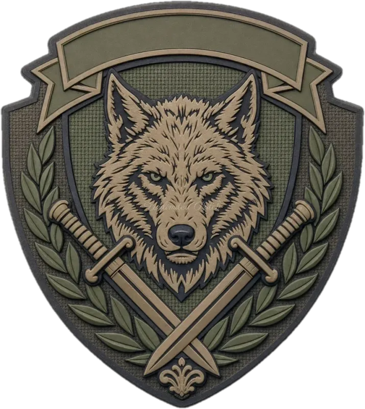 Wolf Themed 3D Embossed TPU Patch | UV Printed Tactical Badge