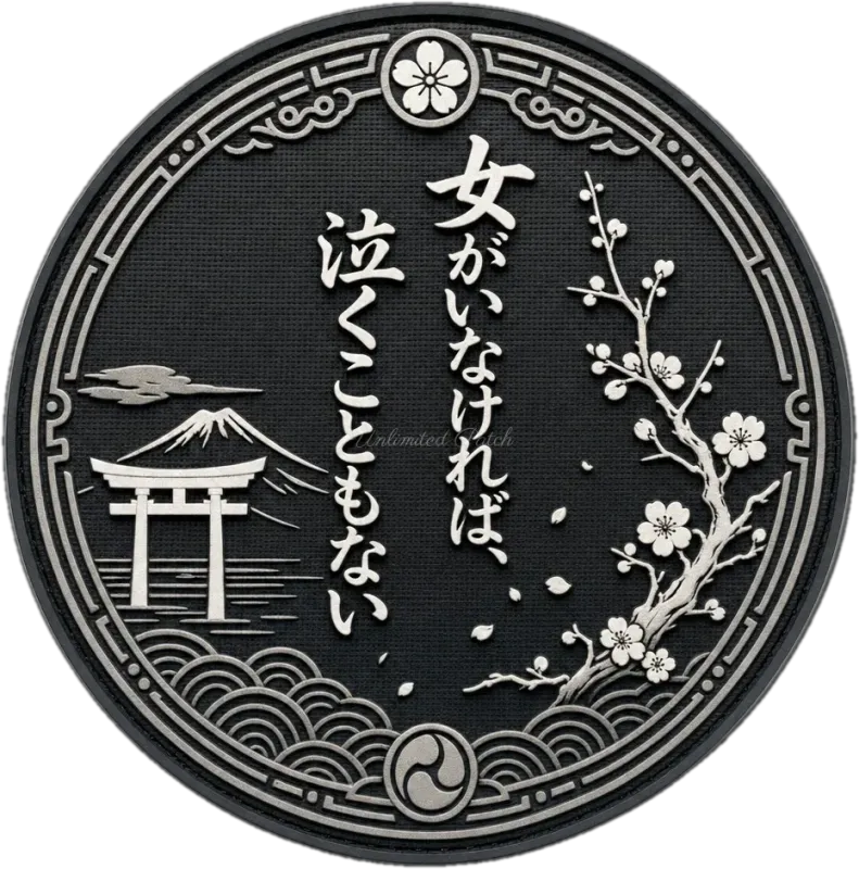 Minimalist Japanese Emblem | 3D Embossed TPU Patch