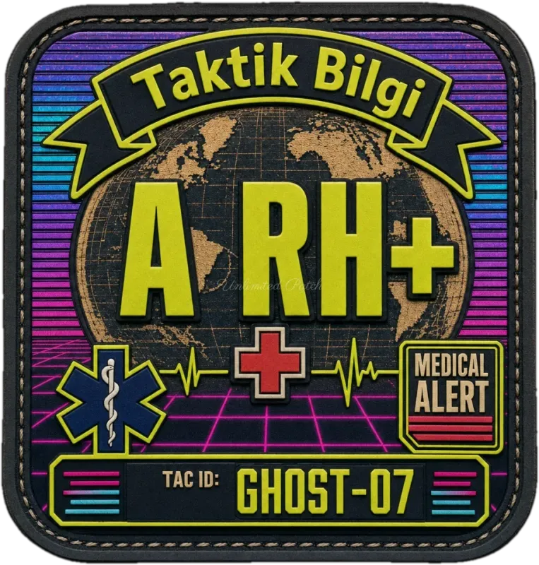 Retro Taktik Bilgi Patch | UV-Printed 3D Embossed Badge