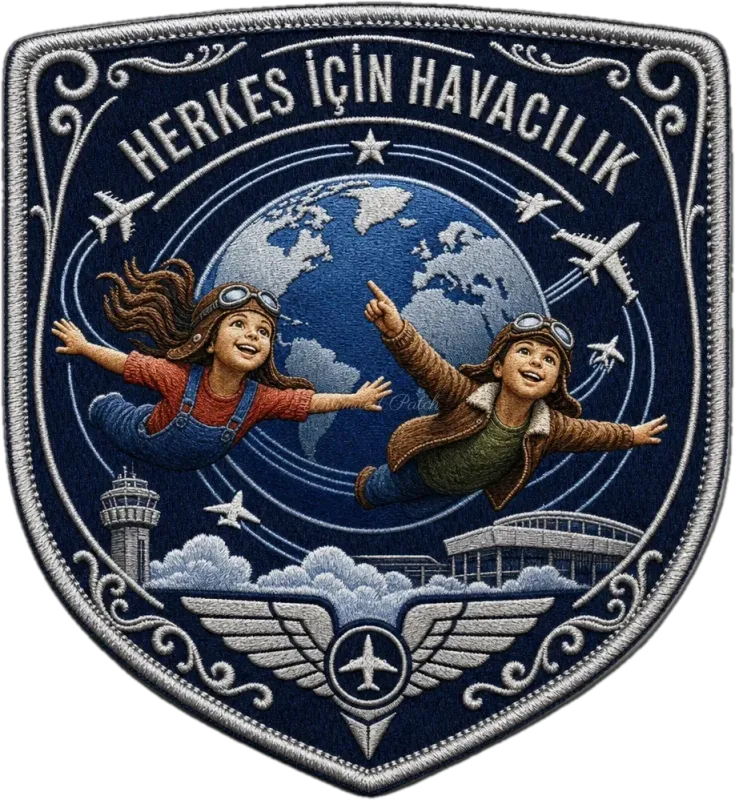 Flight Dreams Themed 3D Embossed TPU Patch | UV Printed Badge