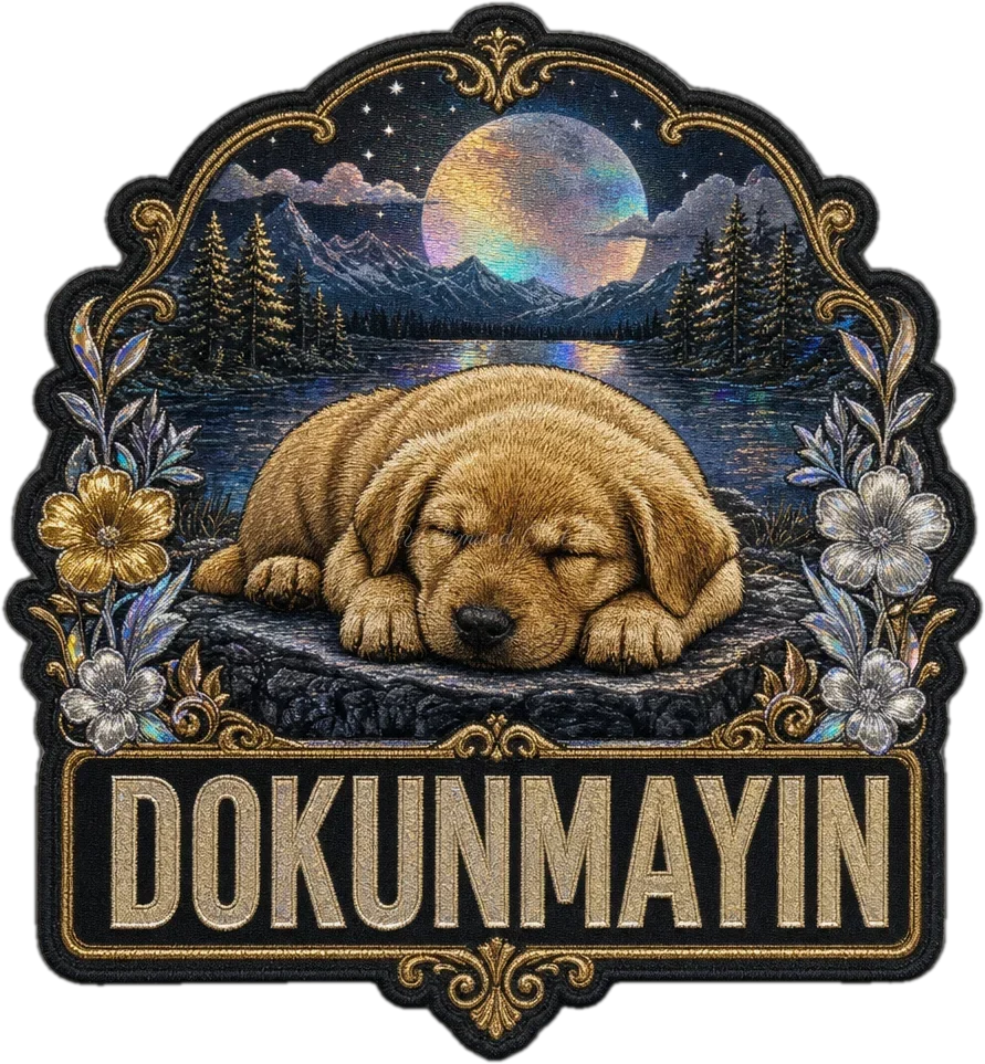 Yavru Köpek Temalı 3D Kabartmalı TPU Peç | UV Baskılı Arma