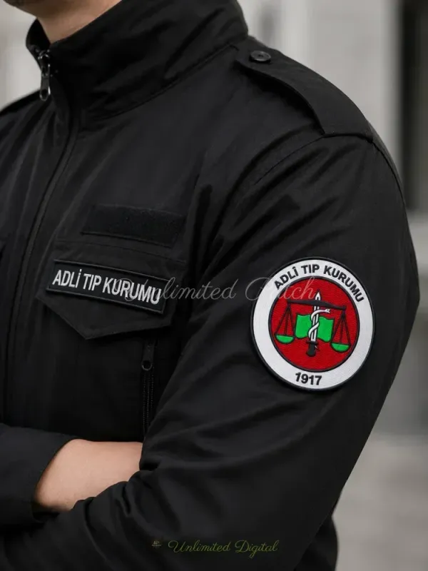 Adlî Tıp Kurumu (Forensic Medicine Institution) TPU Embossed Badge | UV Printed 3D TPU Patch