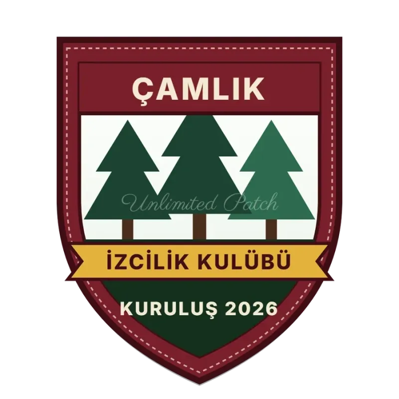 Çamlık Scouting Club Patch | 3D TPU Shield Badge