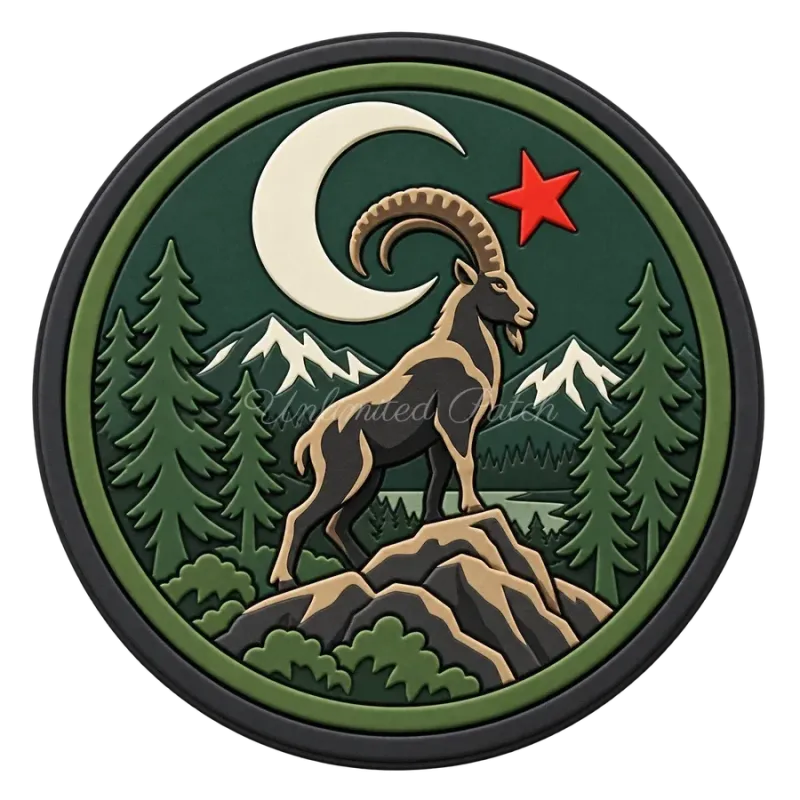 Mountain Ibex Wildlife Patch | 3D TPU Scout Badge