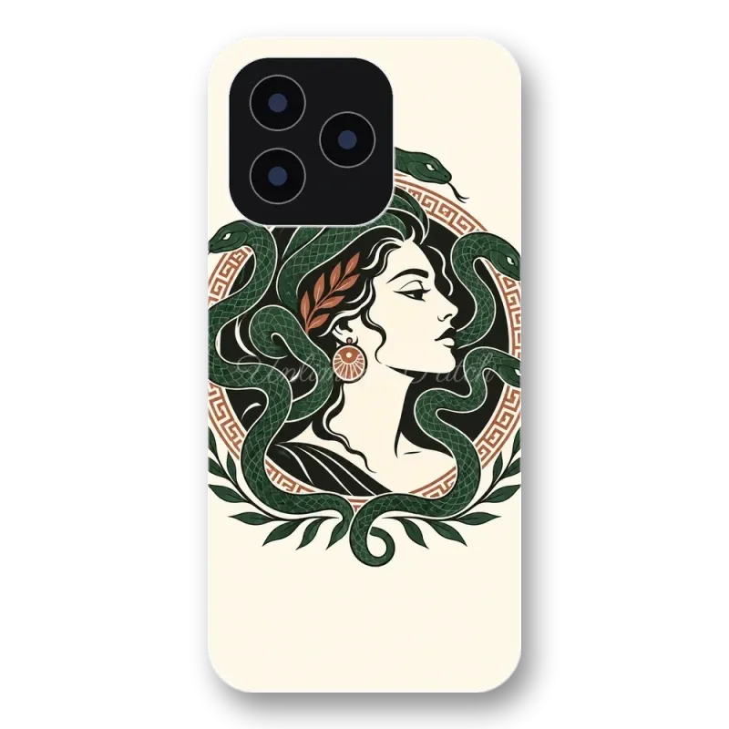 Medusa Grafik Şeffaf Telefon Kılıfı