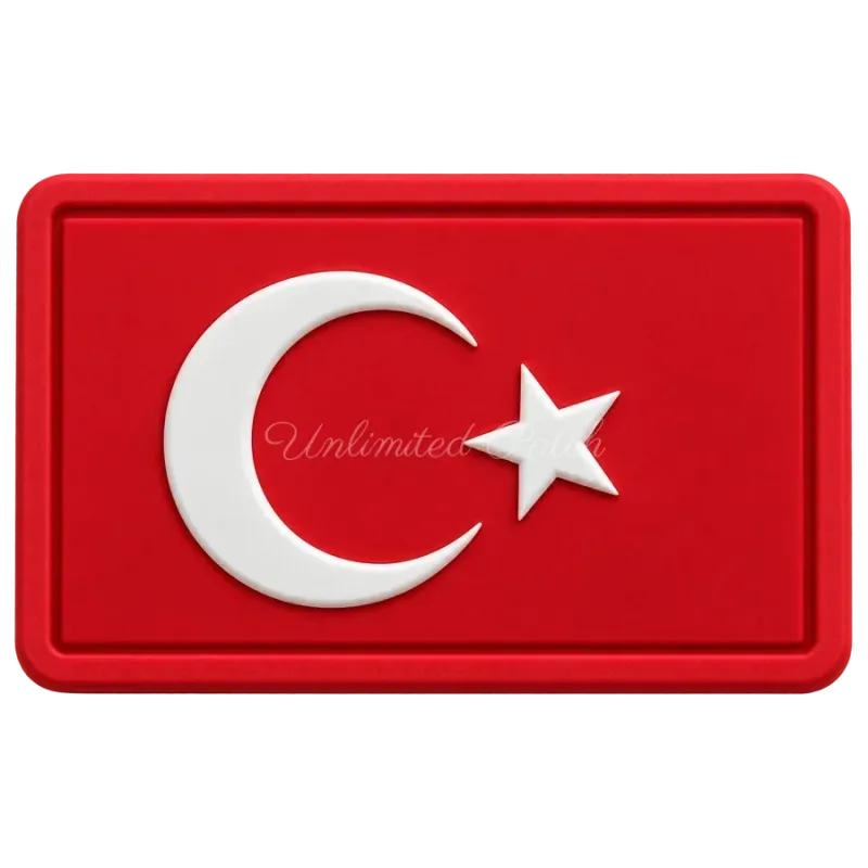 Turkish Flag Scout Patch | 3D TPU Scout Badge
